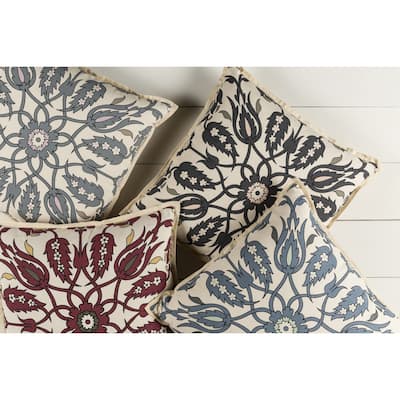 Decorative Emmet 22-inch Feather Down or Poly Filled Throw Pillow