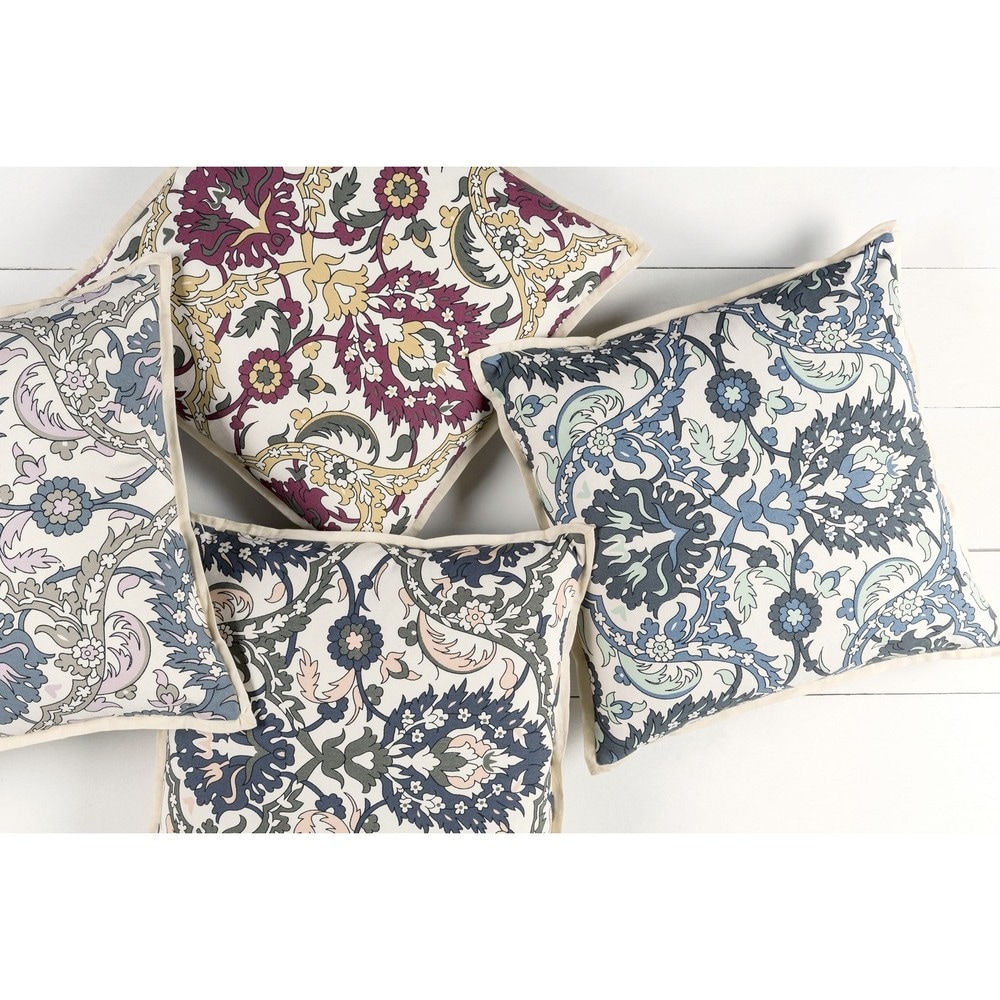 Artisan Pillows 18-inch Indoor/Outdoor Geometric Paisley in Blue Red -  Throw Pillow (Set of 2) - Bed Bath & Beyond - 17008335