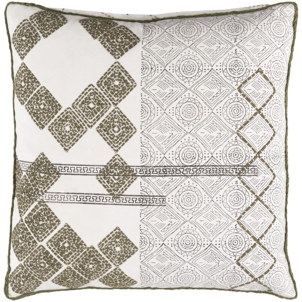 Decorative Gape 20-inch Feather Down or Poly Filled Throw Pillow