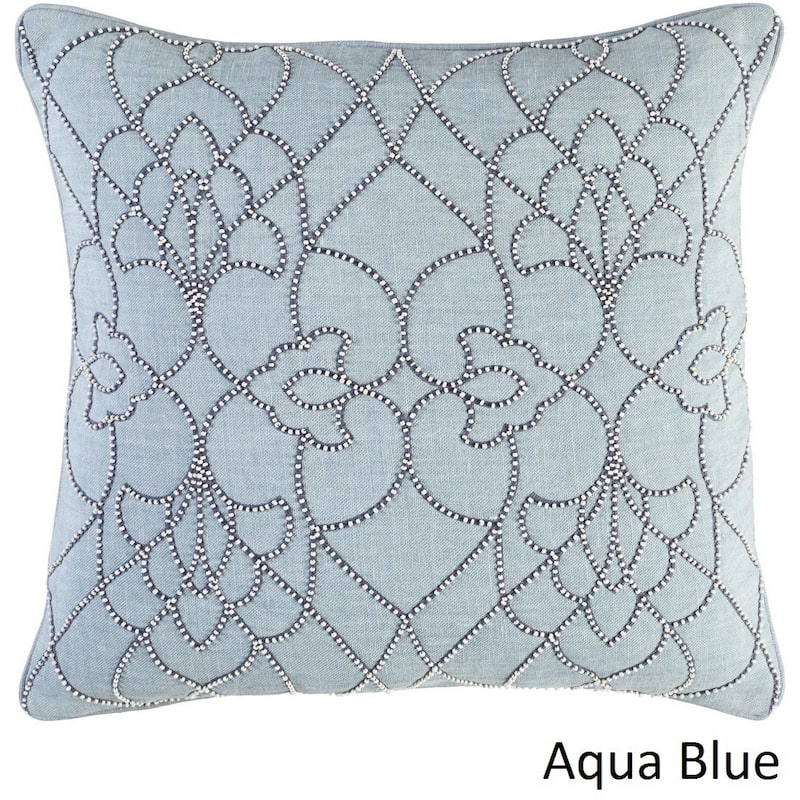 Decorative Feng 22-inch Feather Down or Poly Filled Throw Pillow