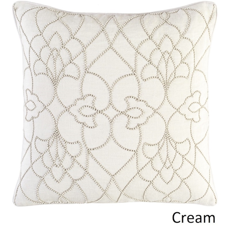 Decorative Feng 22-inch Feather Down or Poly Filled Throw Pillow