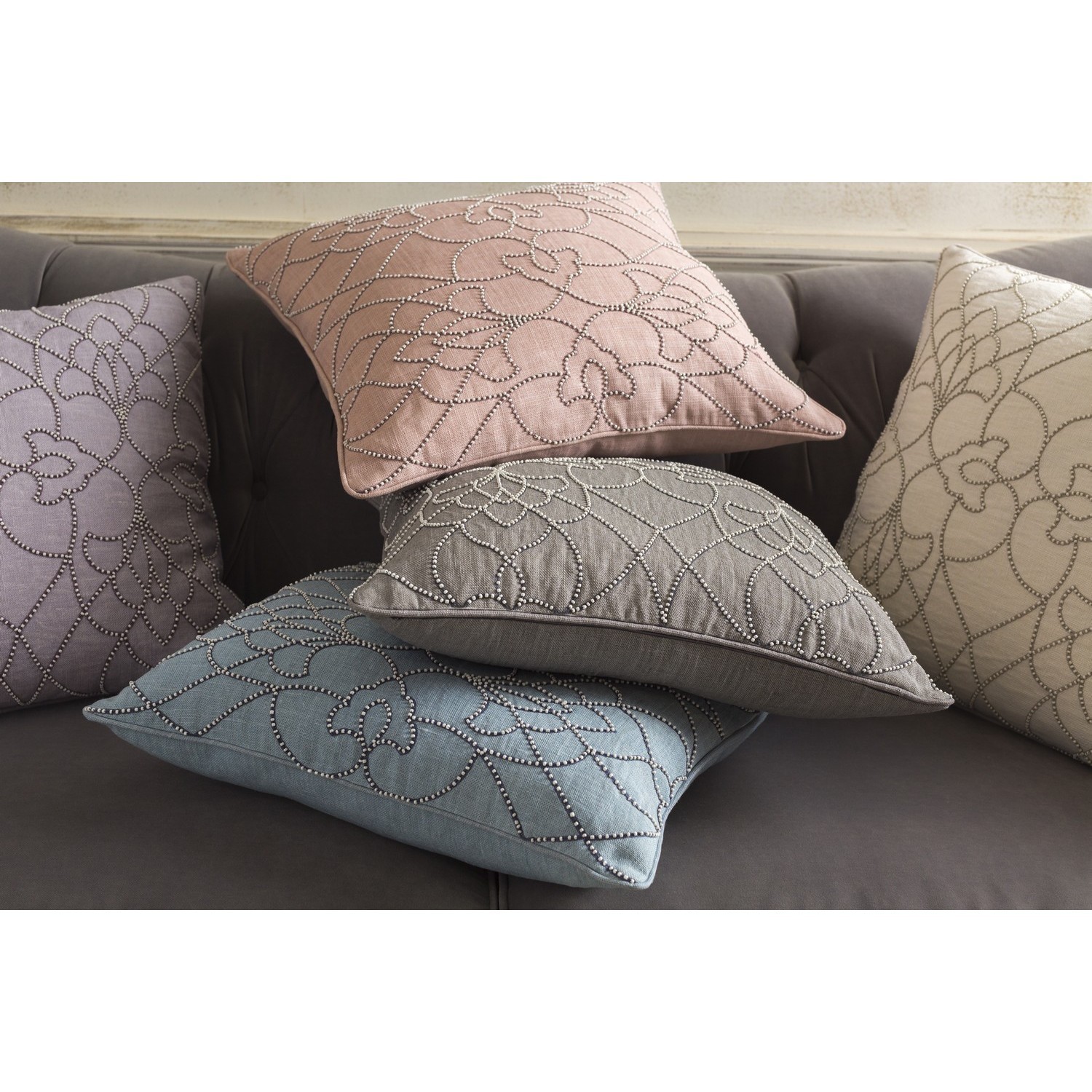 Decorative Feng 22-inch Feather Down or Poly Filled Throw Pillow