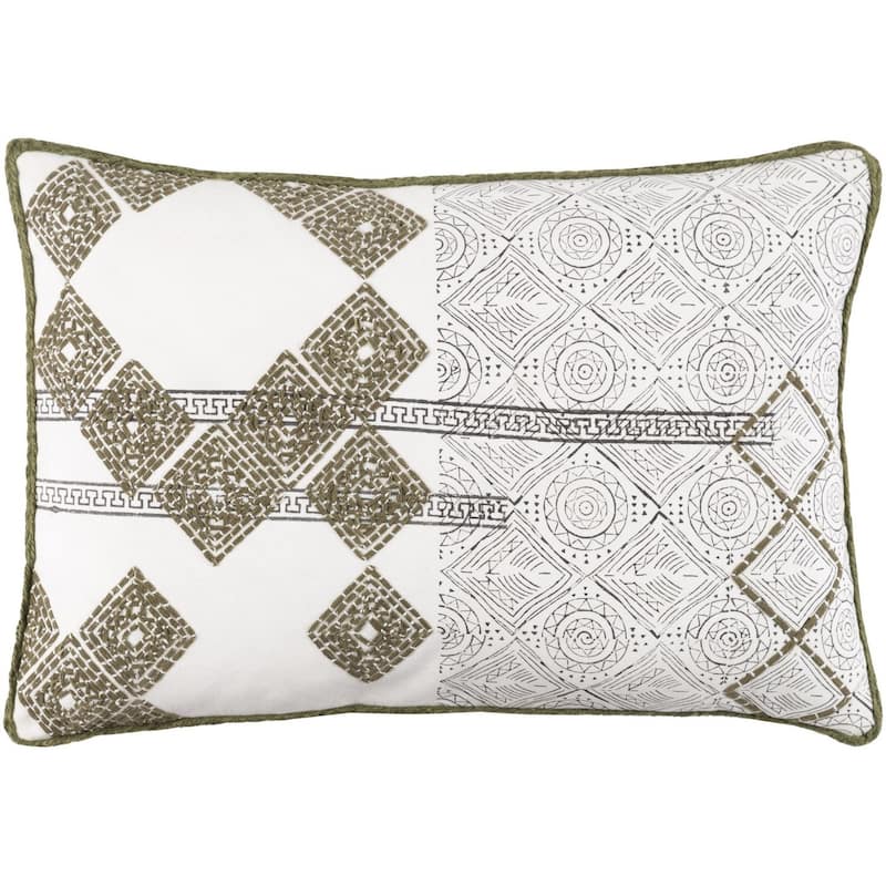 Decorative Gape Feather Down or Poly Filled Throw Pillow (13 x 19)