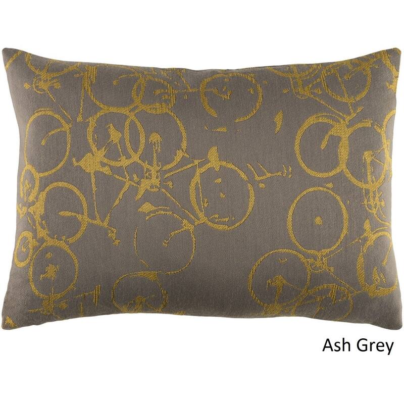 Decorative Leslie Feather Down or Poly Filled Throw Pillow (13 x 19) - Down - Yellow/Grey