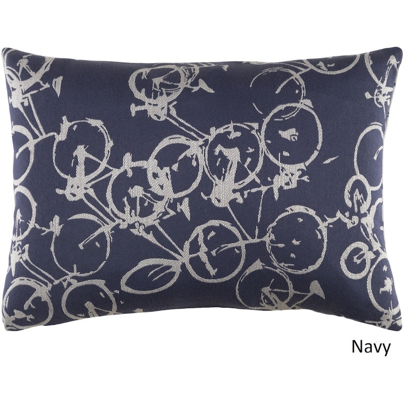 Decorative Leslie Feather Down or Poly Filled Throw Pillow (13 x 19) - Down - White/Blue
