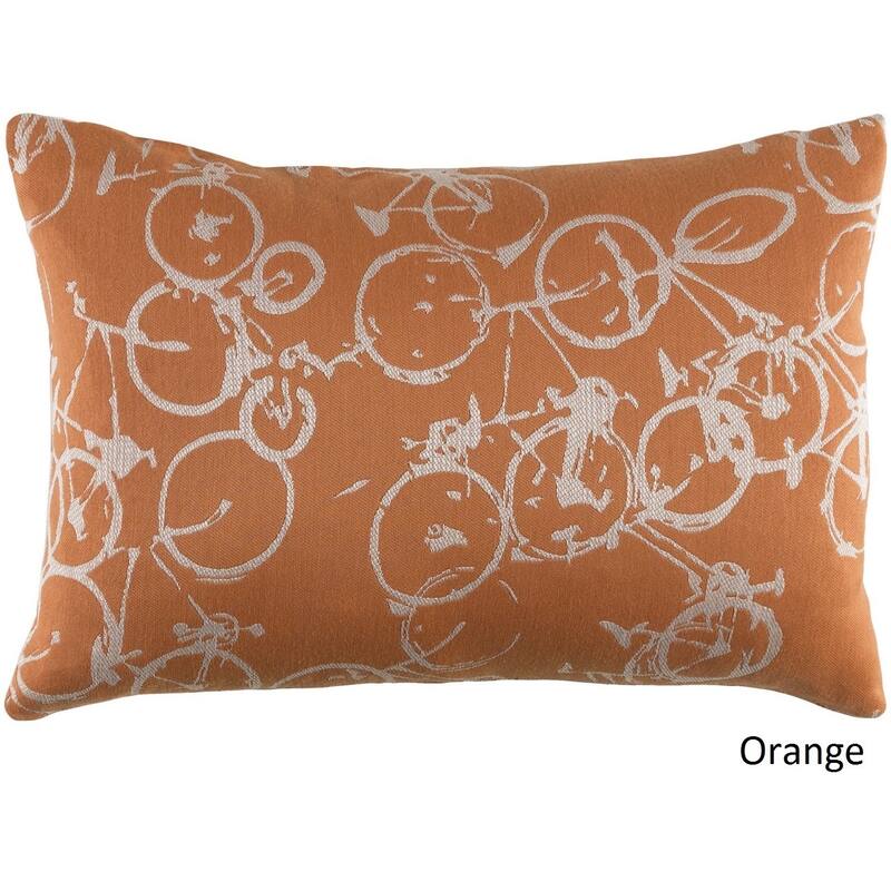 Decorative Leslie Feather Down or Poly Filled Throw Pillow (13 x 19) - Polyester - Orange/White