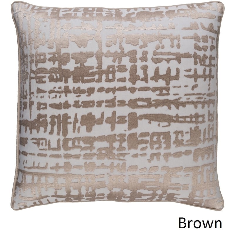 Decorative Dara 22-inch Feather Down or Poly Filled Throw Pillow