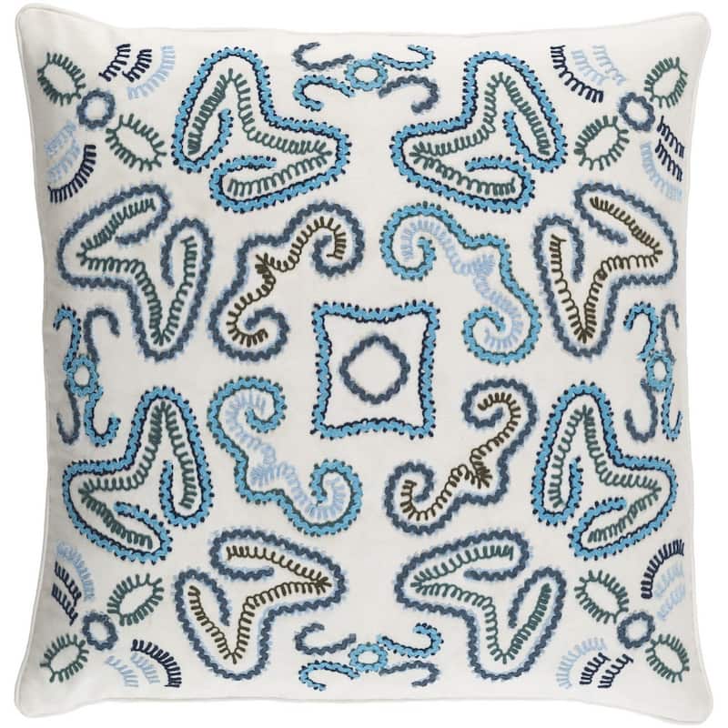 Decorative Charleston 22-inch Feather Down or Poly Filled Throw Pillow