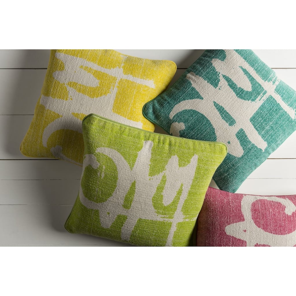 Decorative Castr 20-inch Feather Down or Poly Filled Throw Pillow