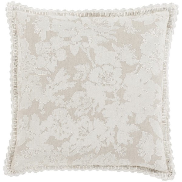 Decorative Charleigh 18-inch Feather Down or Poly Filled Throw Pillow