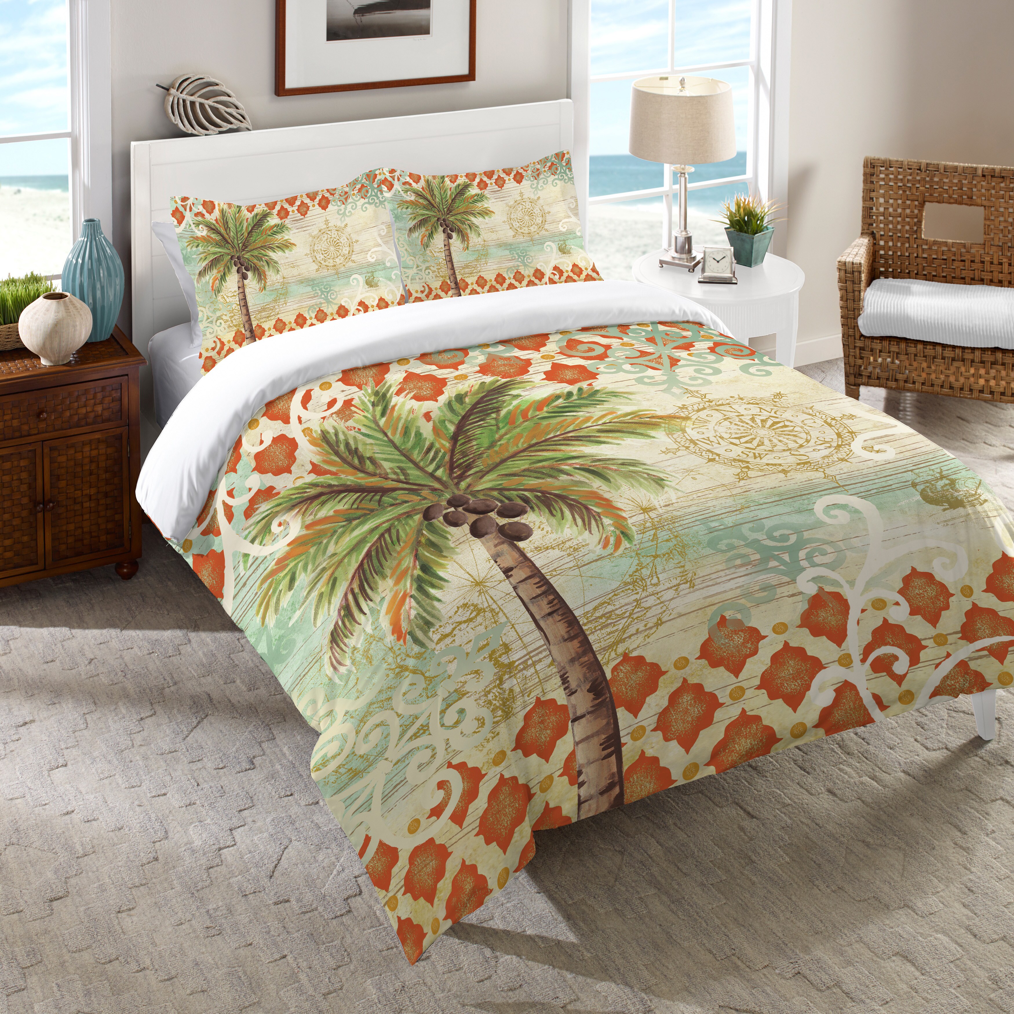 Shop Laural Home Vintage Palm Comforter On Sale Overstock 11586401