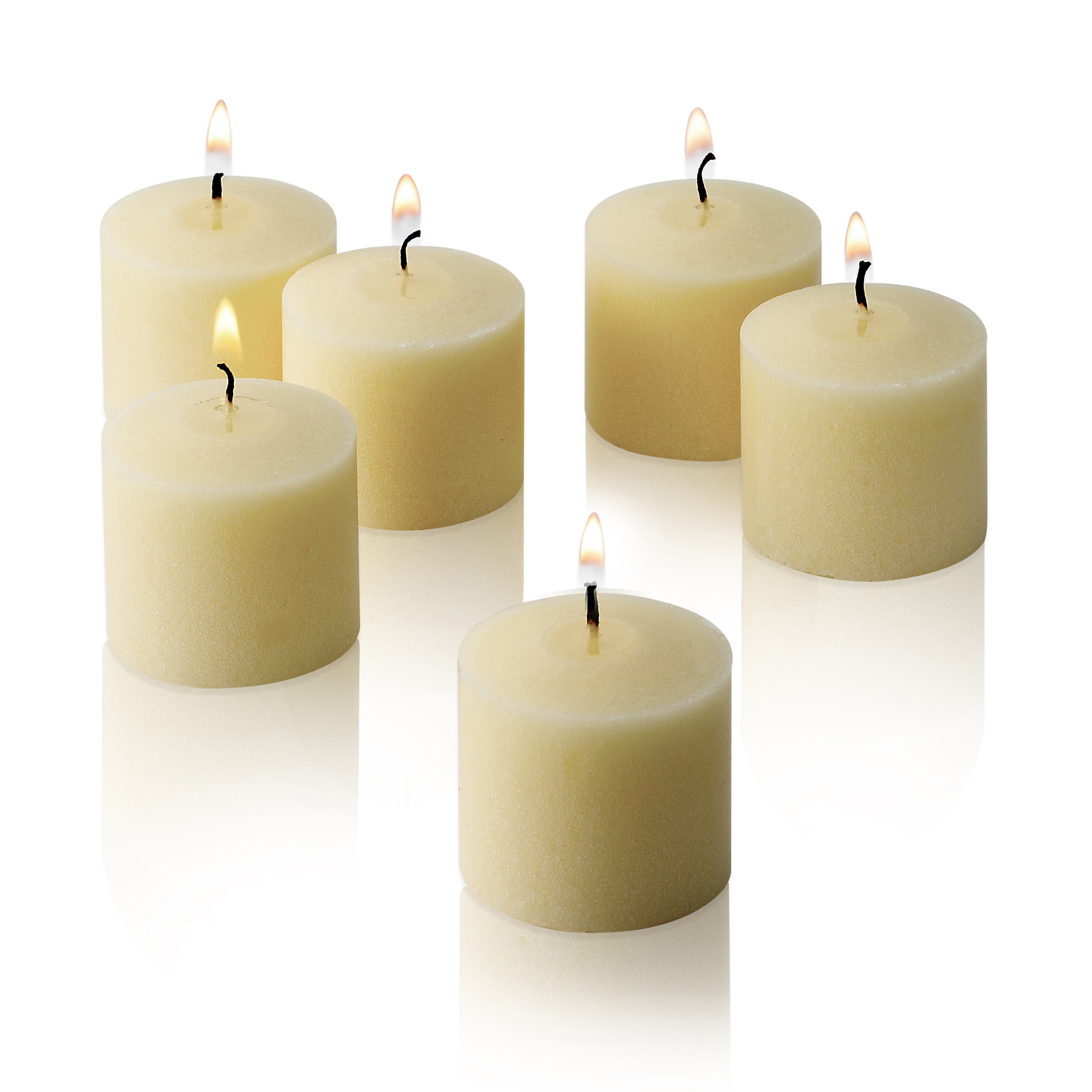 Ivory Unscented Votive Candles Set of 288 Burn 10 Hours Modern