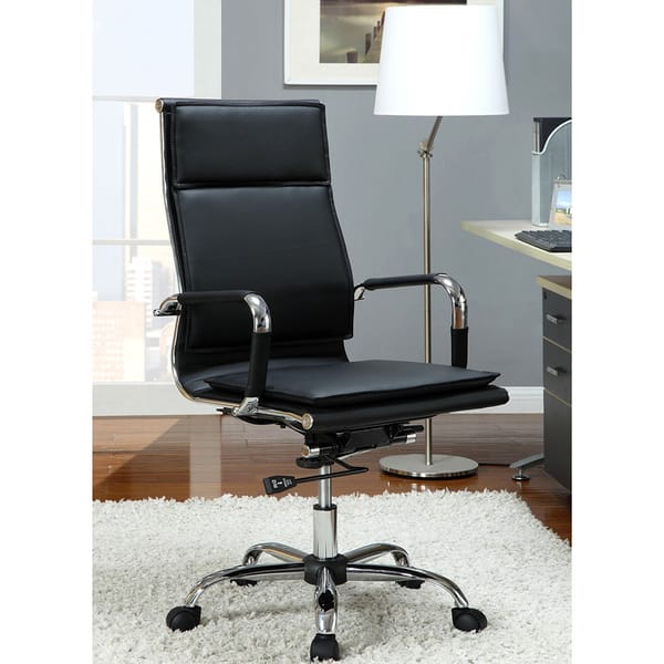 Modern Sleek Cushion Design Executive Black Office Chair - Bed Bath &  Beyond - 11586462