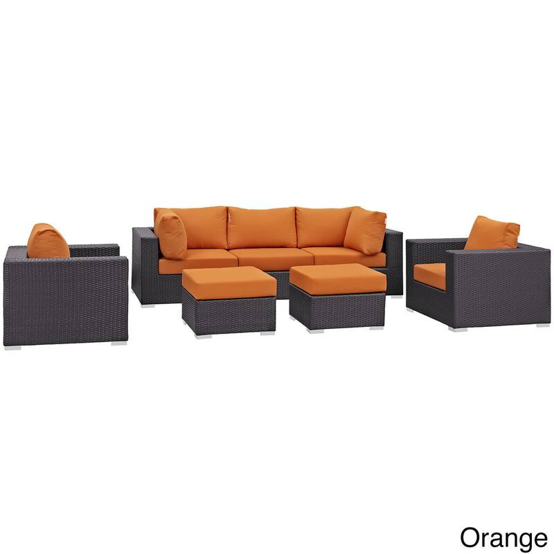 Bocabec Synthetic Rattan Outdoor Patio Sectional Set (7 Piece Set) by Havenside Home