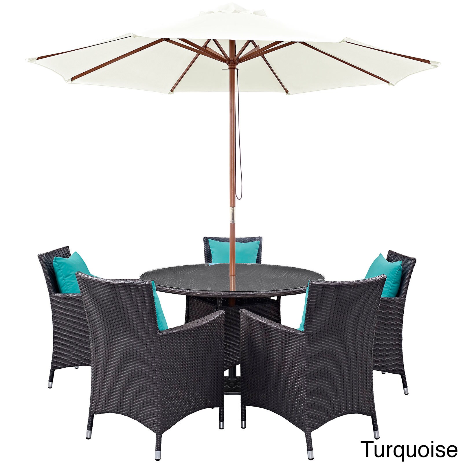 Shop Havenside Home Bocabec Synthetic Rattan Patio Dining Set W