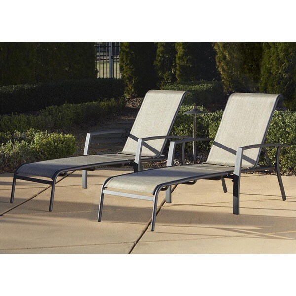 Cosco Outdoor Aluminum Chaise Lounge Chair (Set of 2)