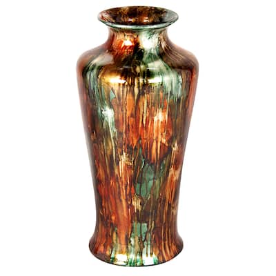 round tapered glazed ceramic vase by Heather Ann