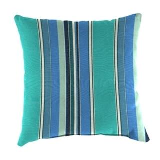 Sunbrella 16" x 16" Blue Stripe Outdoor Throw Pillow - 16'' L x 16'' W x 4'' H