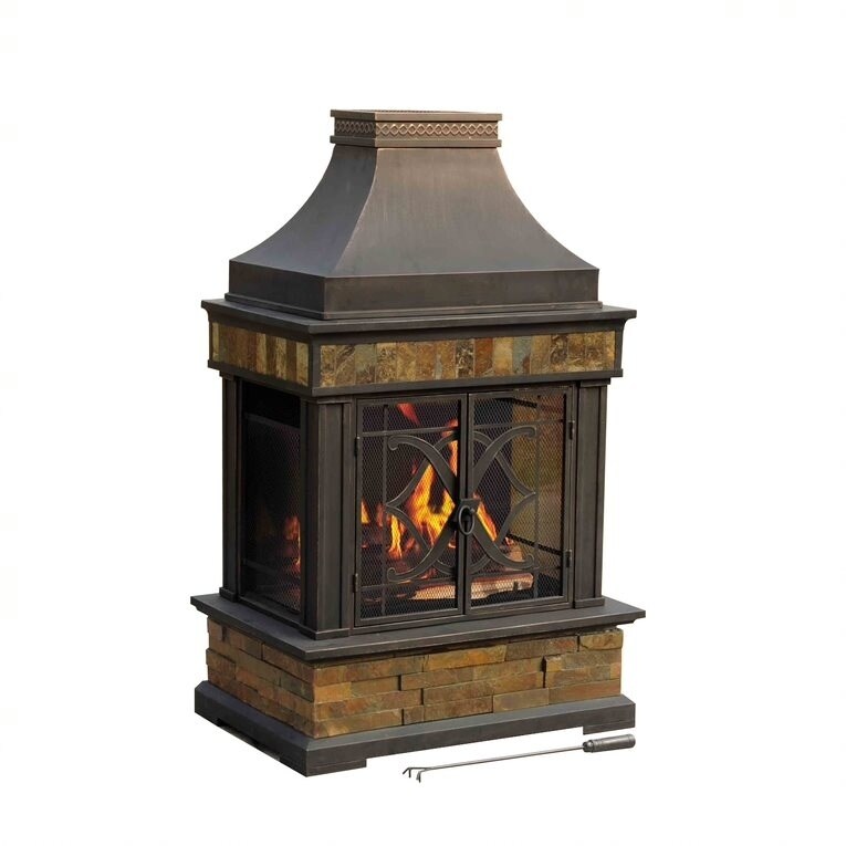 Sunjoy Heirloom 56 Steel Fireplace - Bed Bath u0026 Beyond - 11588252