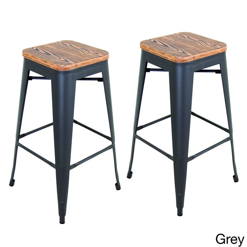 Oregon Industrial 30 inch Stackable Barstools (Set of 2)