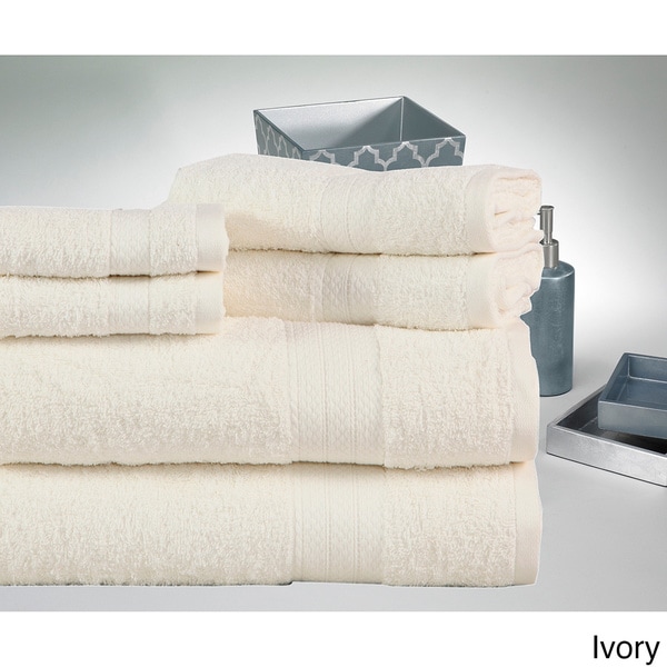 Affinity Home Soft Combed Cotton Absorbent Quick Dry 6-pc Loop Towel Set NEW