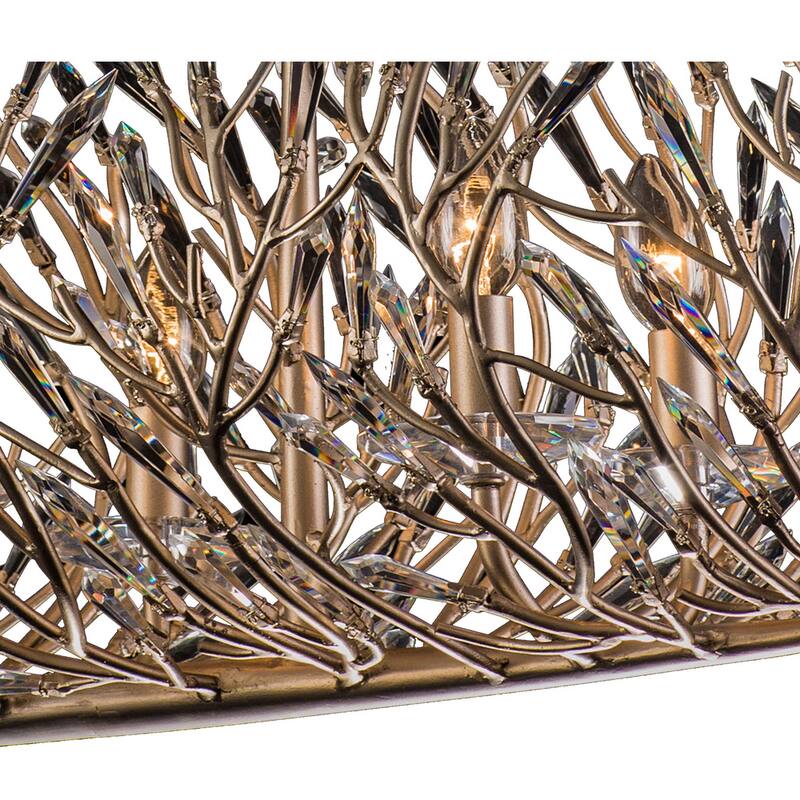 Bask 8-light Gold Dust Linear Pendant with Crystal - N/A