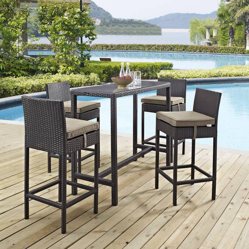 Gather 5 Piece Outdoor Patio Pub Set