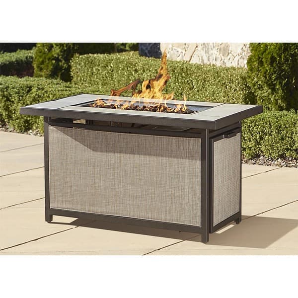 Shop Cosco Outdoor Aluminum Propane Gas Fire Pit Table With Lid