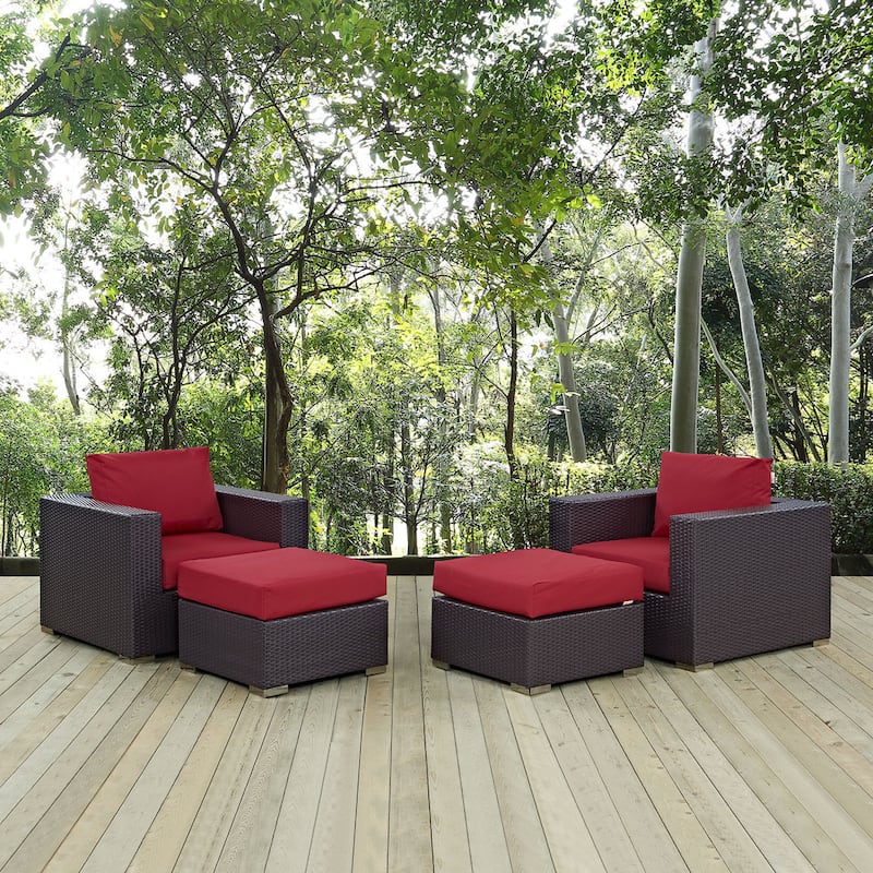 Gather 4 Piece Outdoor Patio Sectional Set