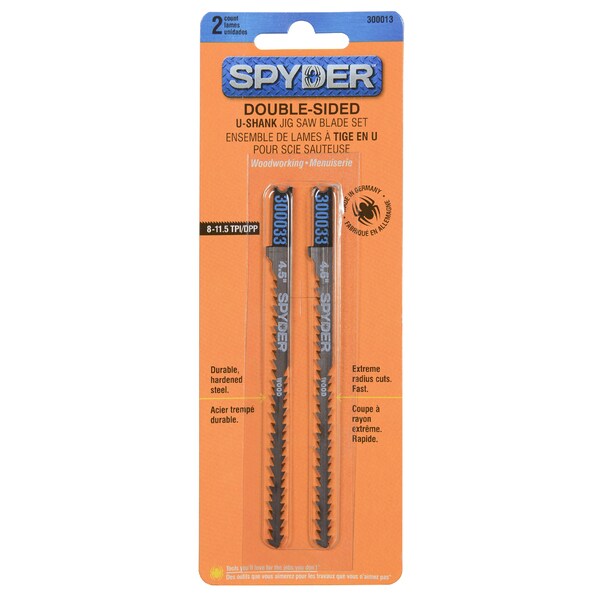 Shop Spyder 300013 4.5" Double Sided U Shank Jig Saw Blades 2count