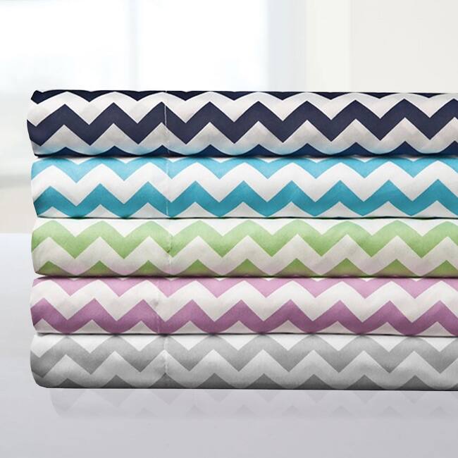 Incredibly Soft 4-Piece Chevron Bed Sheet Set