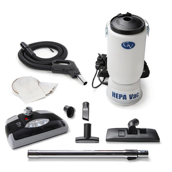 Shop GV HEPA backpack vacuum with electric power nozzle head (6 quart) - Overstock - 11590382