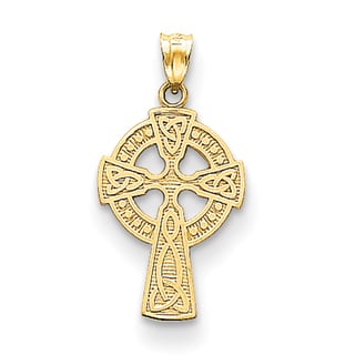 Versil 14 Karat Yellow Gold Celtic Cross Pendant