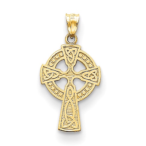 14 karat gold celtic cross