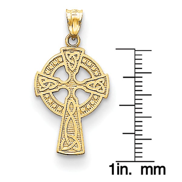 14 karat gold celtic cross