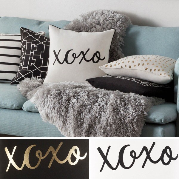 Decorative 18-inch Main Down or Polyester Filled Throw Pillow