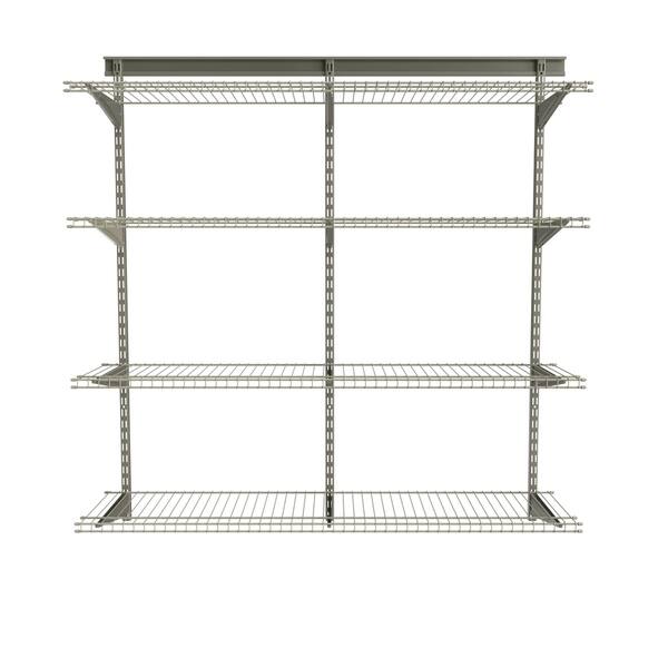 Shop Closetmaid Shelftrack 4 Shelf Nickel Wire Shelving Unit
