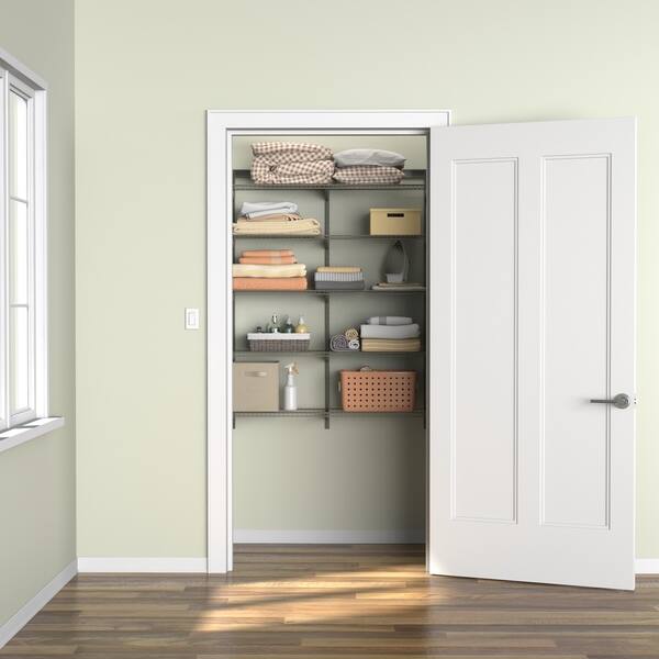 Shop Closetmaid Shelftrack 5 Shelf Nickel Wire Shelving Unit
