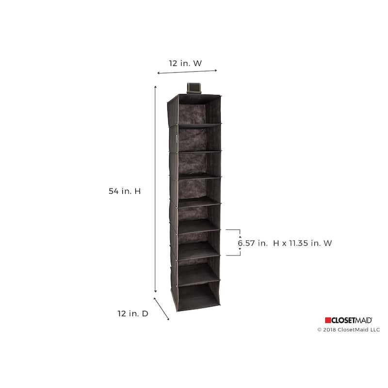 ClosetMaid 8 Shelf Hanging Closet Organizer - Grey
