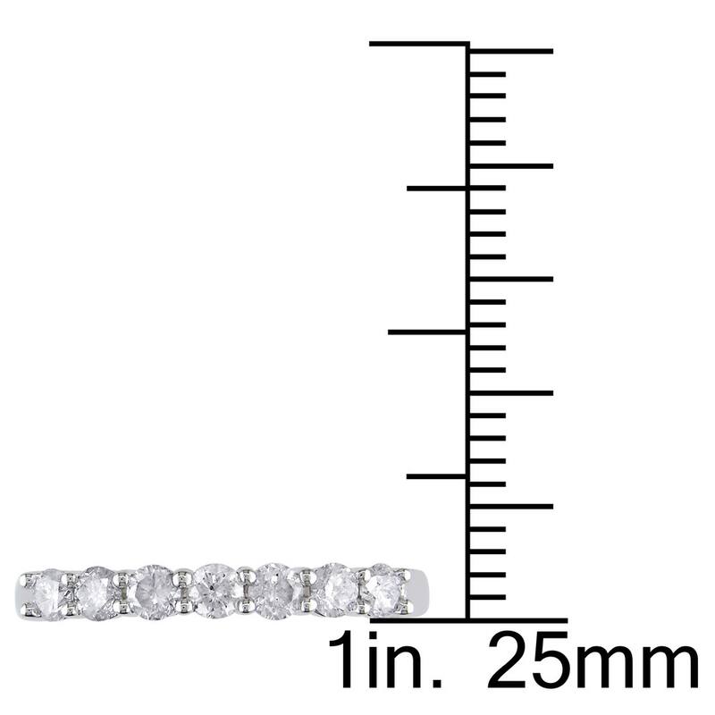 Miadora 10k White Gold 1/2ct TW Diamond Anniversary Ring