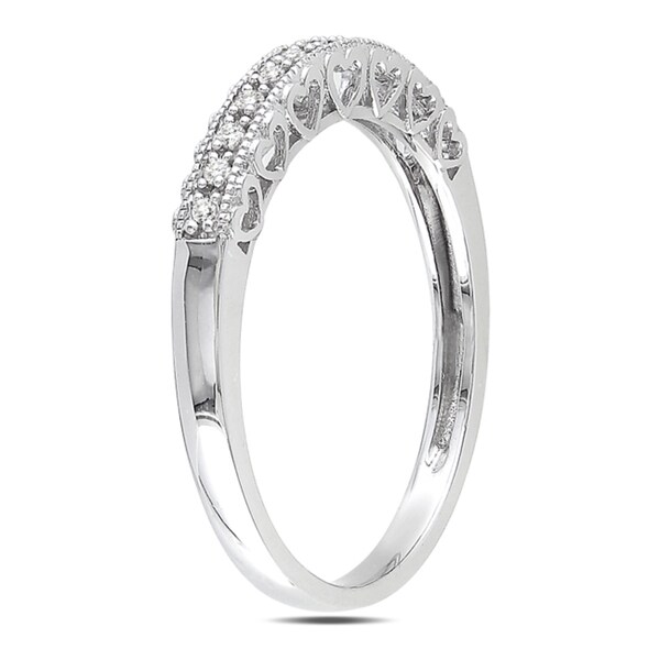 10k white gold heart ring