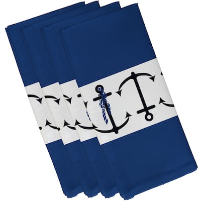 22-inch x 22-inch Anchor Stripe Stripe Print Napkin