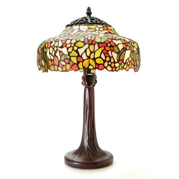 Paloma 1-light Multi-color Tree 12-inch Tiffany-style Table Lamp