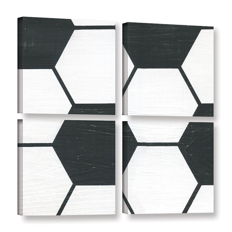 Alli Rogosich's 'Soccer' 4 Piece Gallery Wrapped Canvas Square Set