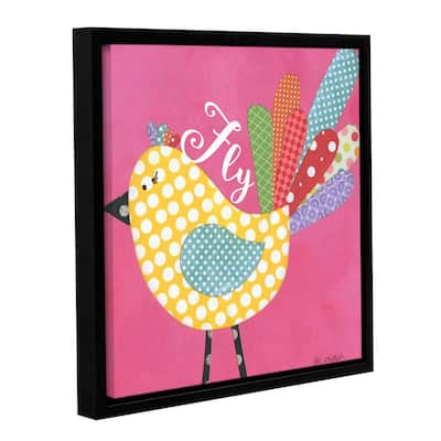 Alli Rogosich's 'Bird With Words' Gallery Wrapped Floater-framed Canvas