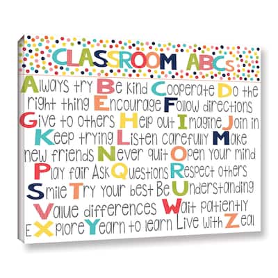 Alli Rogosich's 'Classroom ABC's' Gallery Wrapped Canvas