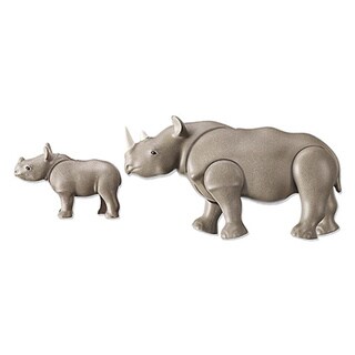 playmobil rhino with baby