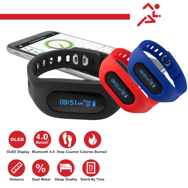 Shop TKO 3in1 Interchangeable Bluetooth Activity Tracker TK9006