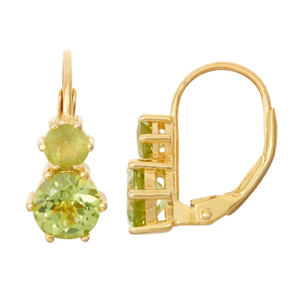 Gioelli Goldplated Silver Peridot Leverback Earrings Ships To Gioelli Goldplated Silver Peridot Leverback Earrings