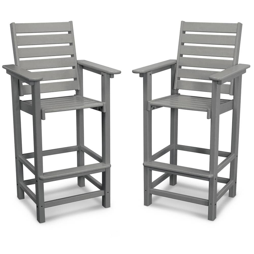 POLYWOOD Captain 2-piece Outdoor Bar Chair Set